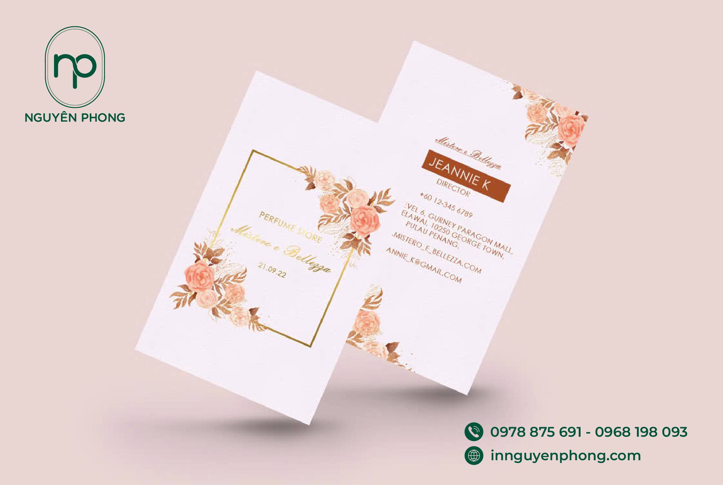 Mẫu namecard đơn giản , thanh lịch 